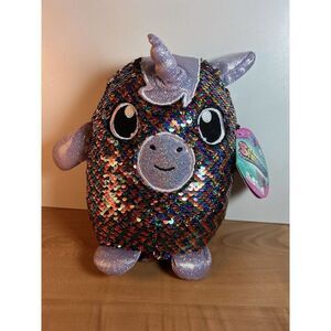 Shimmeez Maggie Unicorn Sequin Plush